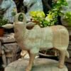 Handcarved Natural Wooden Cow Pair | Traditional Art | 15x17 inch1