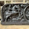 Ancient Old Rare Wooden Hand Carved Ganesha Horse 2 Side Figure 1800 Wall Panel1