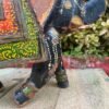 Antique Hand Carved Wooden Painted Elephant Figurine – Rare Vintage Decor5