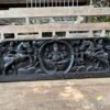 Ancient Old Rare Wooden Hand Carved Ganesha Horse 2 Side Figure 1800 Wall Panel