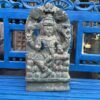 Antique Wooden Laxmi Figure – Hand Carved White Washed God Panel from 1890-3