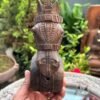 1700's Antique Old Wooden Hand Carved Original Tibetane Rare Horse Figurine1