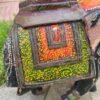 Antique Hand Carved Wooden Painted Elephant Figurine – Rare Vintage Decor4