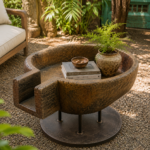 Wooden coffee table