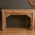 Handcarved Wooden Console table