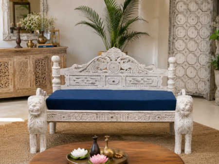 Hand carved Sofa with lion figure