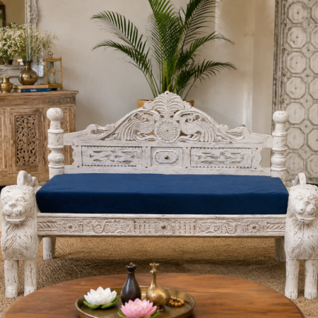 Hand carved Sofa with lion figure