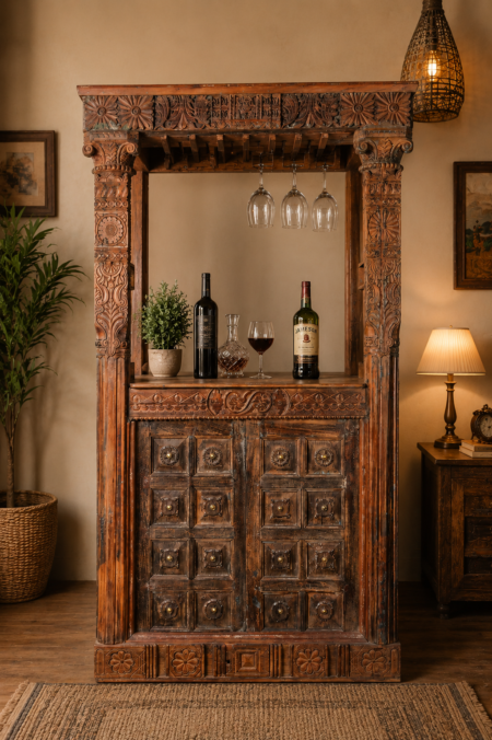 Vintage Solid Wood Bar Counter