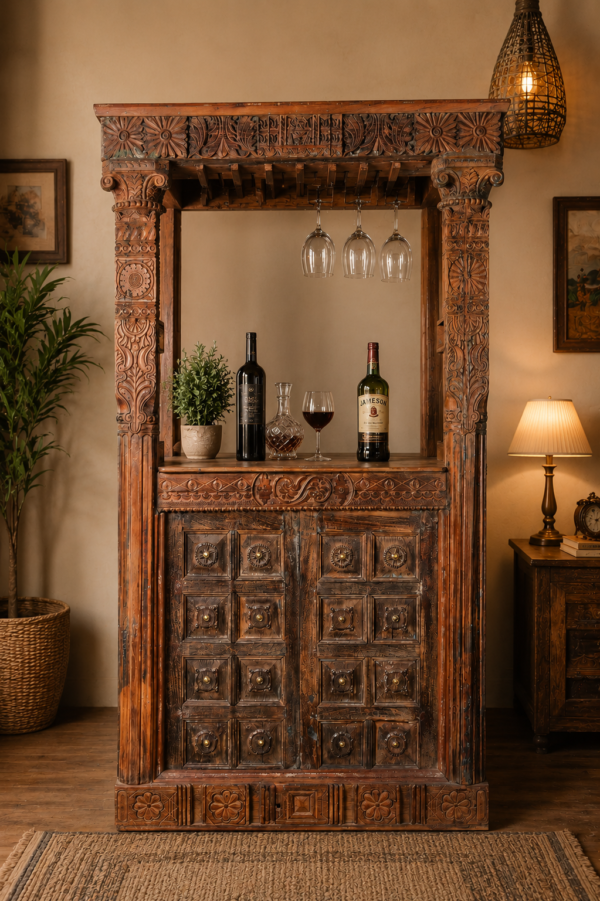 Vintage Solid Wood Bar Counter
