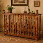 Handcrafted Vintage Wooden Console Table