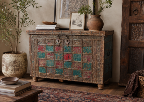 Wooden Damchiya Hand Made Iron Work & Hand Painted