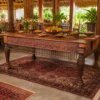 d Vintage Carved Wooden Dining Table