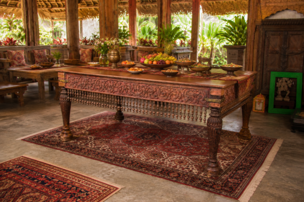 d Vintage Carved Wooden Dining Table