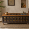 Vintage Brass Panel Coffee Table2