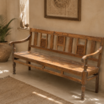 Vintage Reclaimed Wood 3-Seater Bench
