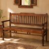 Handcrafted Solid Wood Bench