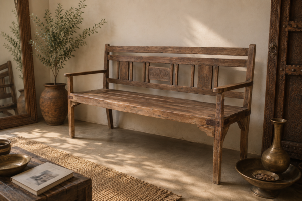 Rustic Wooden Bench1