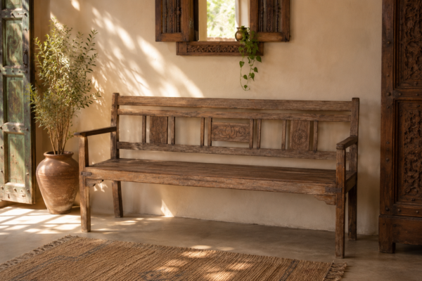 Rustic Wooden Bench