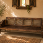 Handcrafted Rustic Wooden Bench
