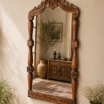 Vintage Wooden Wall Mirror