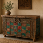 Vintage Wooden Dhamchiya Storage Chest2