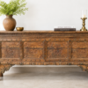 Hand Carved Wooden Sideboard