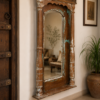 Rustic Wooden Wall Mirror1