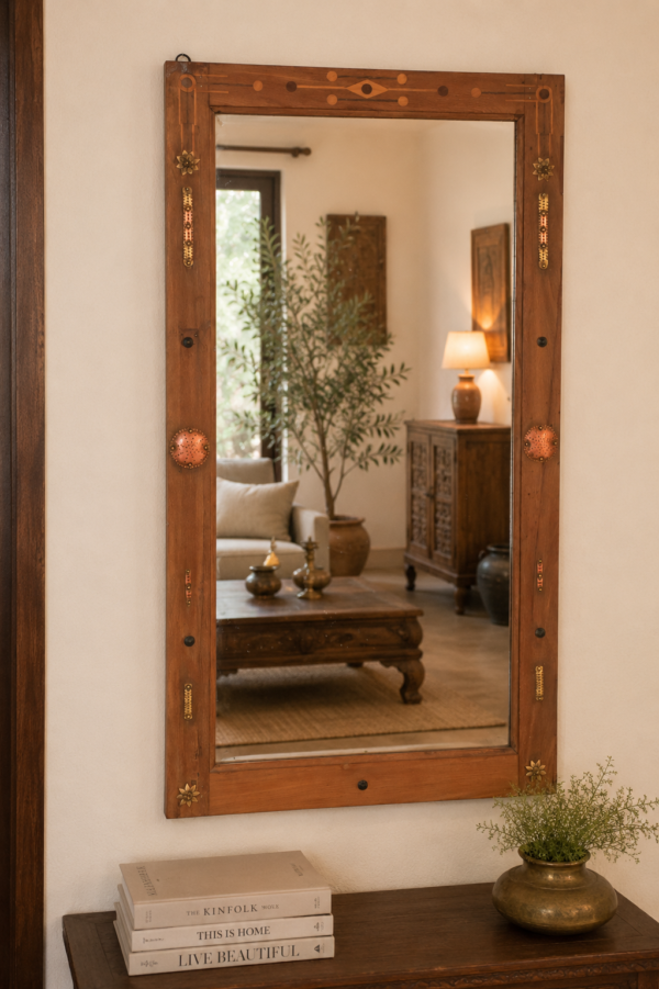 Handcrafted Wooden Wall Mirror12