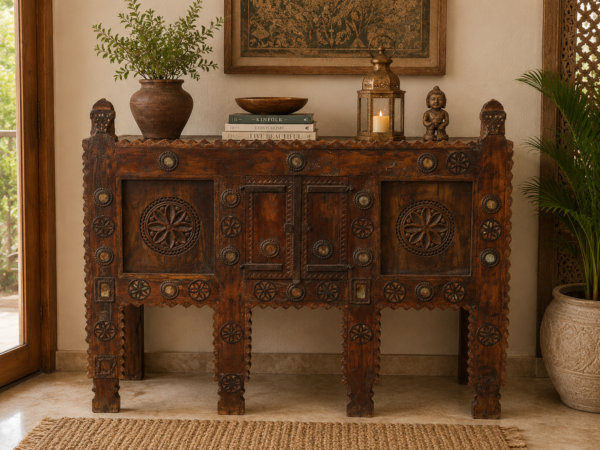 Handcrafted Heritage Console Cabinet3