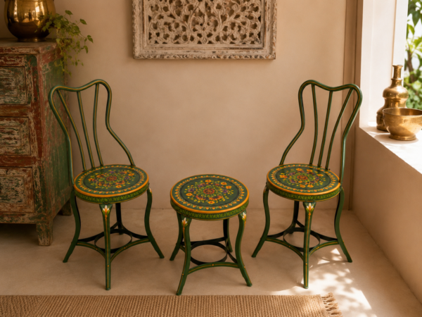 Iron Bistro Chair & Table Set