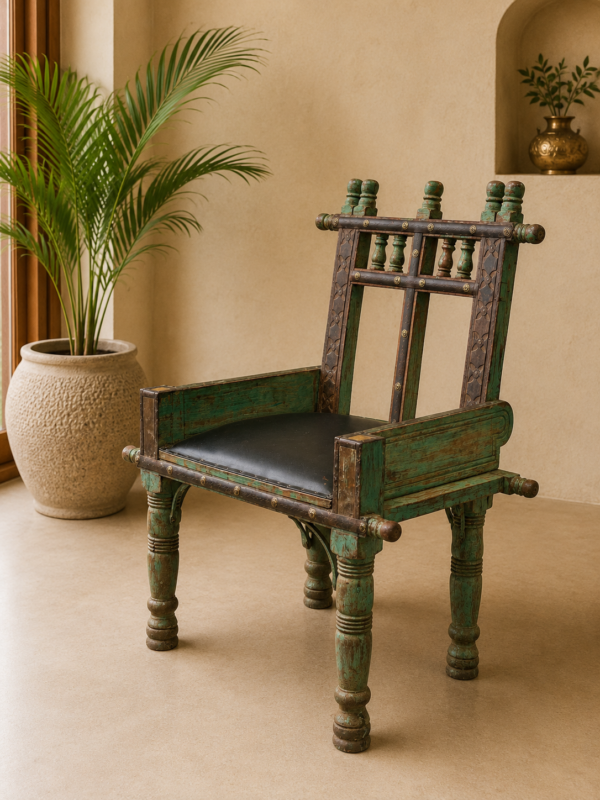 Armchair with Leather Seat2