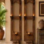 Wooden Candle Holder Panel