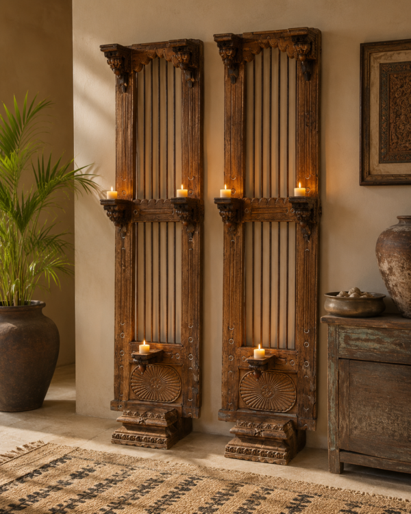 Wooden Candle Holder Panel2