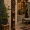 Wooden Floor Candle Holder