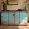 Vintage Wooden Storage Trunk2-collectible vintage