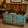 Vintage Wooden Storage Trunk2-collectible vintag3