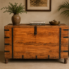 Vintage Wooden Storage Trunk - collectible vintage