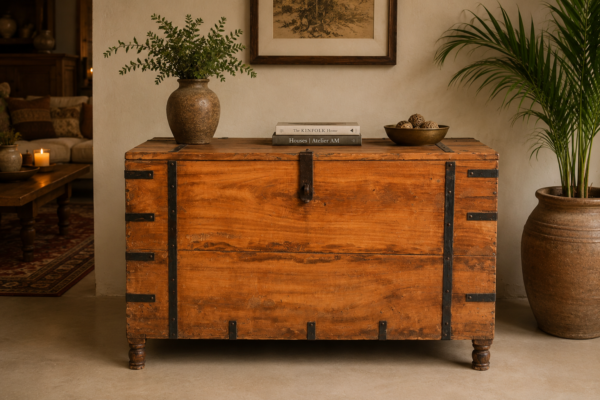Vintage Wooden Storage Trunk - collectible vintage