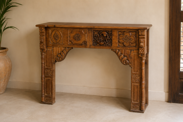 Handcrafted Solid Wood Console Table 2