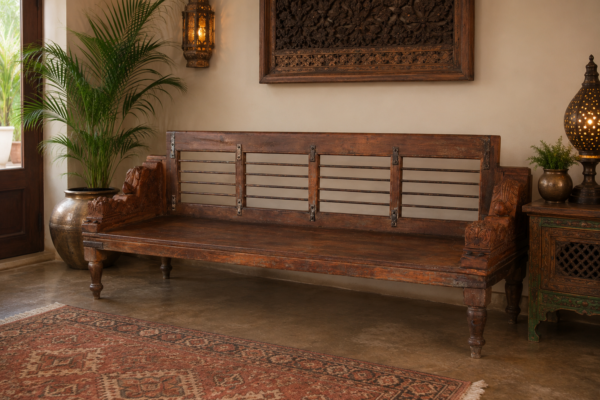 Handcrafted Rustic Wooden Bench1
