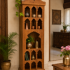 Handcrafted Wooden Carved Display Cabinet with Arched Niches- collectible vintage3