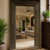 Wooden Carved Mirror-collectible vintage1