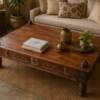 Wooden Coffee Table – Stunning Handcrafted Rustic Center Table-collectible vintage-2