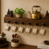Handcrafted wooden bench with traditional design and turned wooden legs-collectible vintage-2
