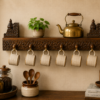 Handcrafted wooden bench with traditional design and turned wooden legs-collectible vintage-1