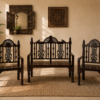 Wooden Bench & Chair Set-COLLECTIBLE VINTAGE3