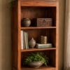 Antique Wooden Bookshelf | Rustic Handcrafted Storage Shelf-collectible vintage1