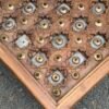 Handcrafted Wooden Glass Top Coffee Table – 61 x 31 x 18 Inches-collectible vintage00