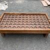 Handcrafted Wooden Glass Top Coffee Table – 61 x 31 x 18 Inches-collectible vintage006