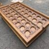 Handcrafted Vintage Wooden Coffee Table with Carved Glass Top6Handcrafted Vintage Wooden Coffee Table with Carved Glass Top3 - collectible vintage